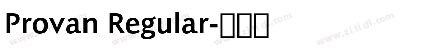 Provan Regular字体转换